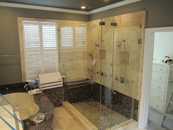Shower Room with Windows — Addison, TX — Barco Mirror And Glass