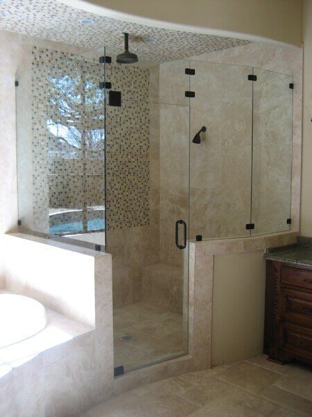 Glass Frame of Shower Room — Addison, TX — Barco Mirror And Glass