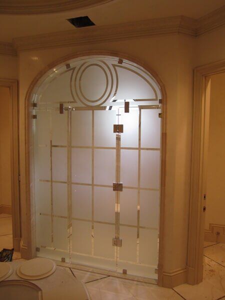 Blurred Glass Door — Addison, TX — Barco Mirror And Glass