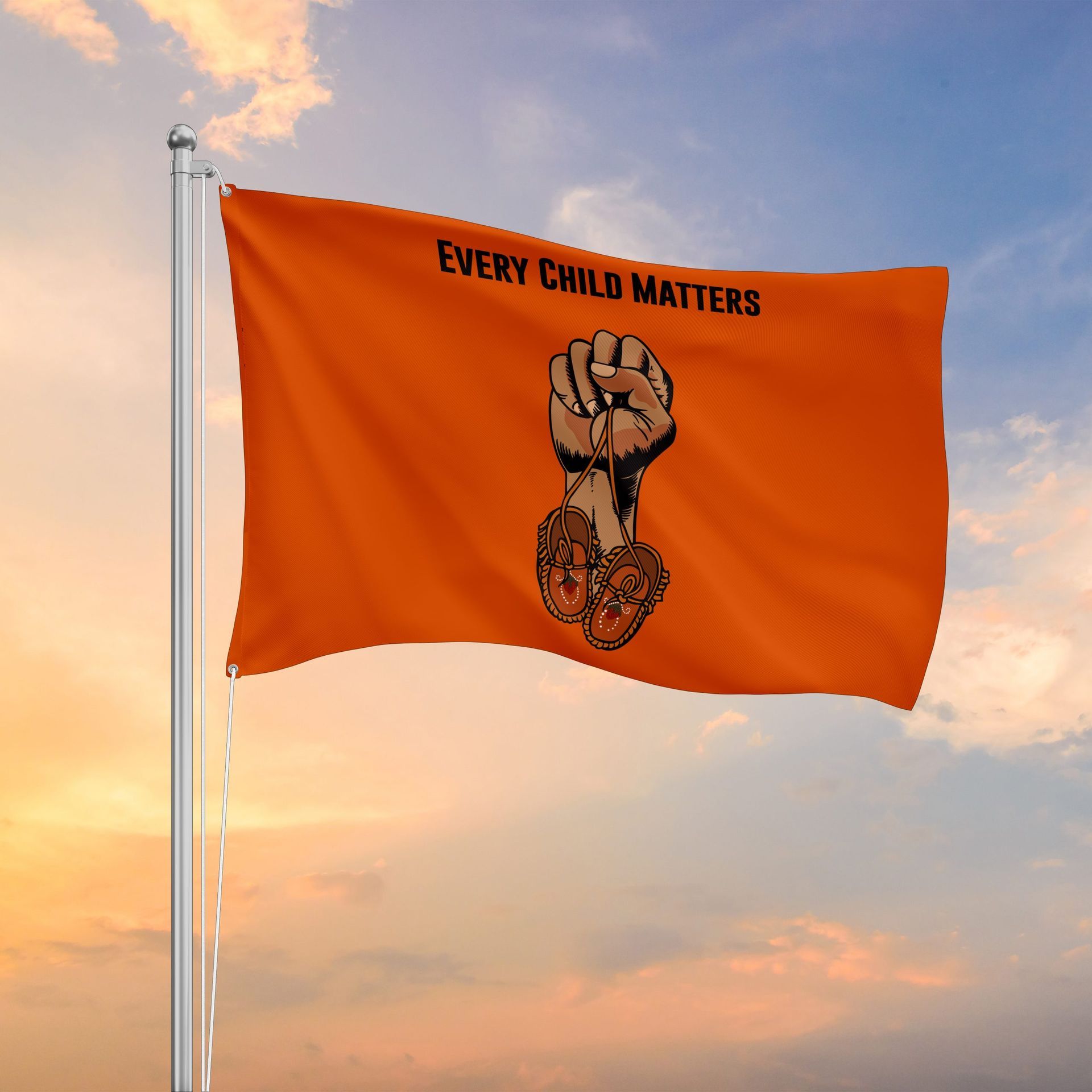 Promotional Every Child Matters orange flag