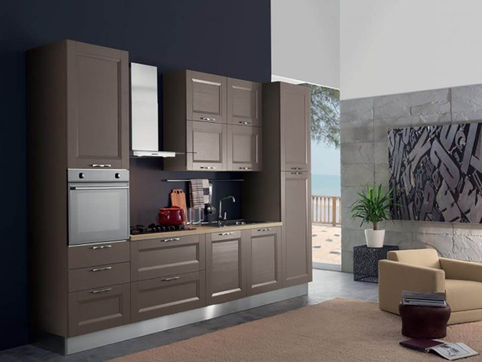 Cucina Componibile Caravaggio legno scuro