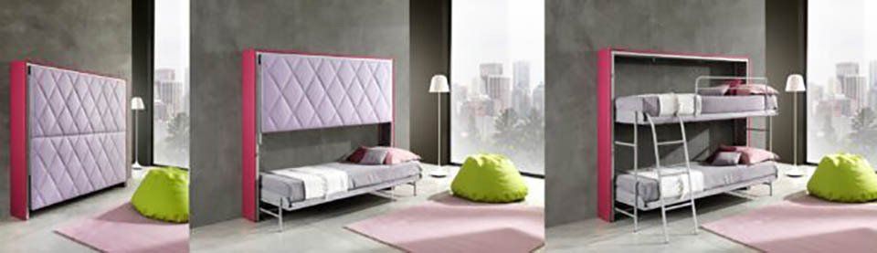 Letto a scomparsa viola