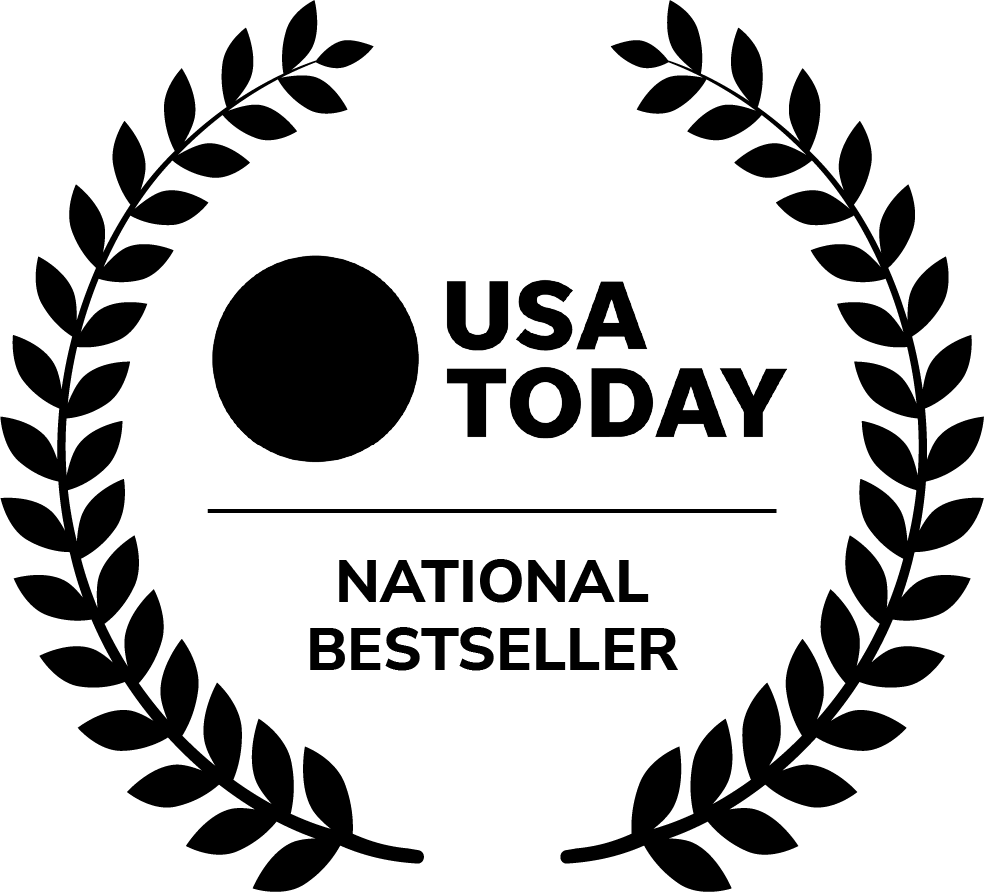 a black and white logo for usa today national bestseller