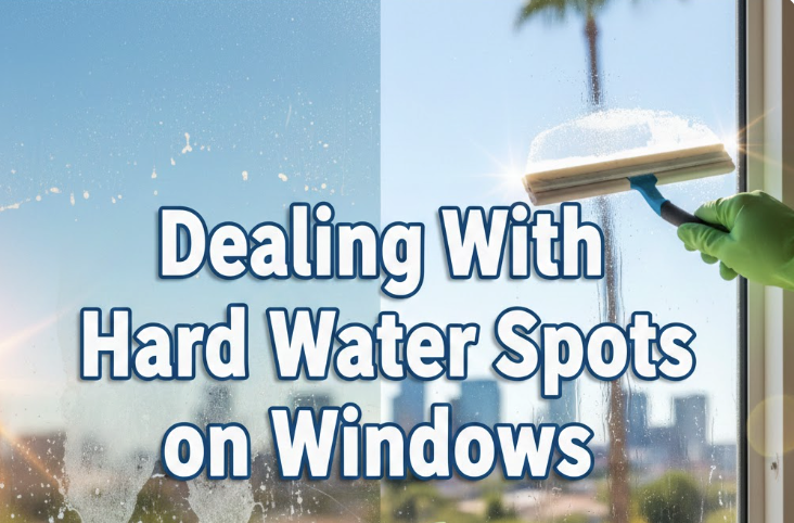 dealing with hard water spots on windows