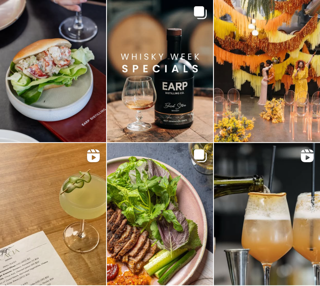 Image of the Earp Distillery Instagram Grid view
