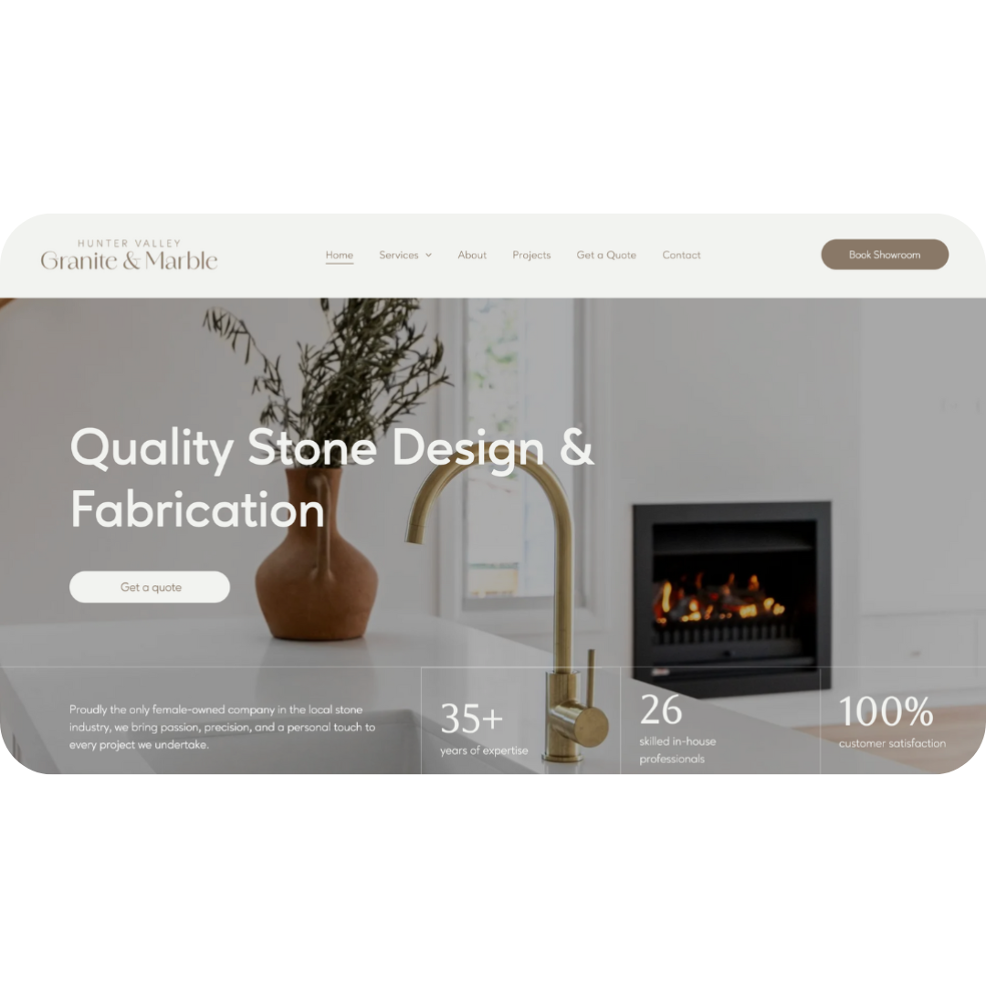 Hunter Valley Ganite and Marble Website Preview
