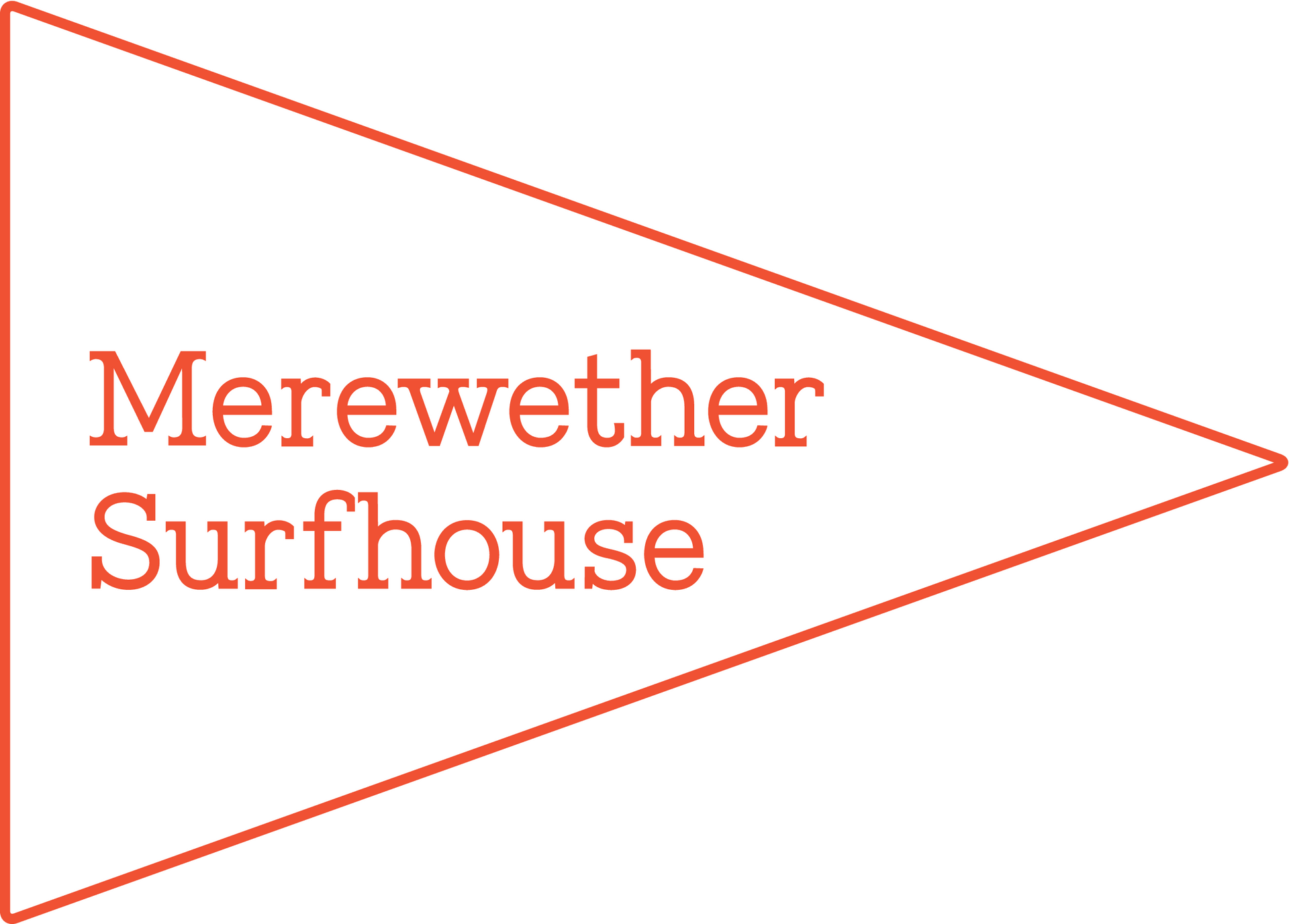 A logo for Merewether Surfhouse.