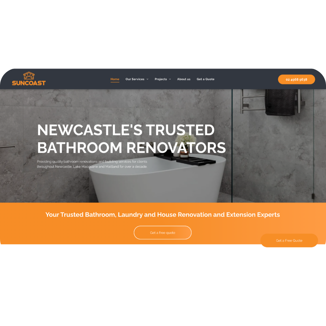 Suncoast Bathrooms Website Preview