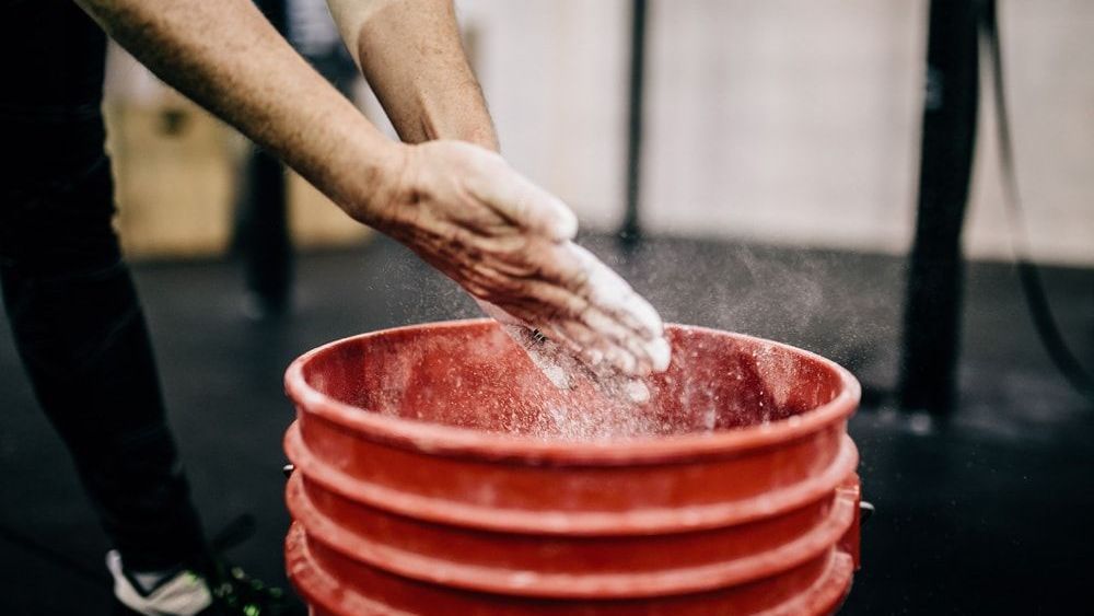 a gym with a sign that says crossfit frankfurt