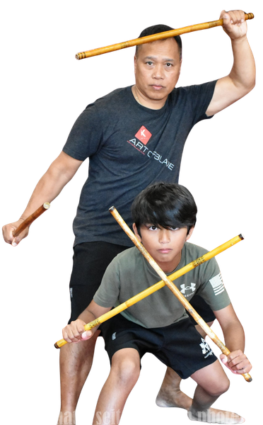 a group of children are practicing martial arts together .