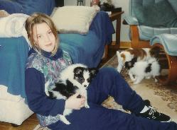 woman with Papillons