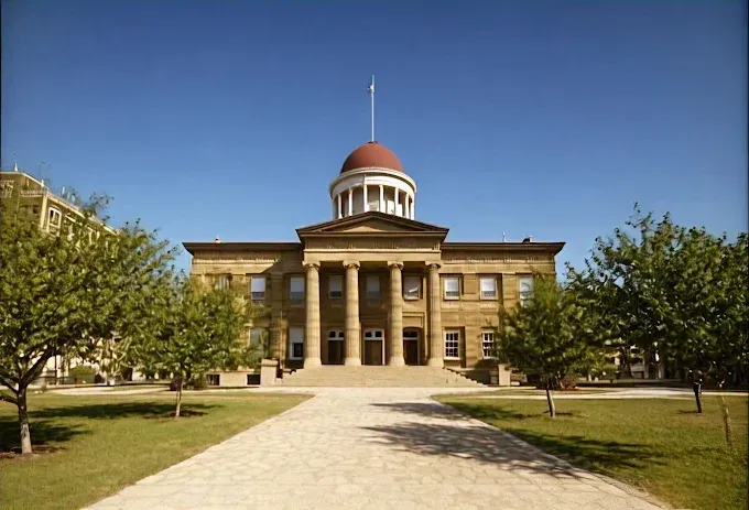 A large building with a dome on top of it