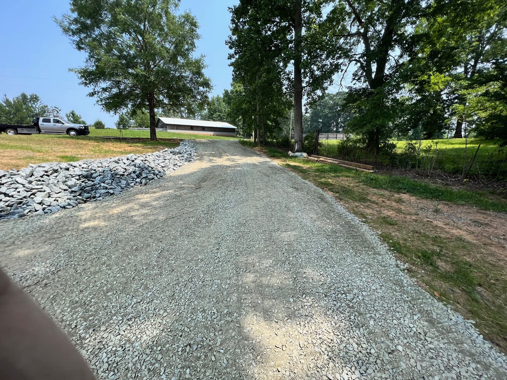 Gravel Road on the Truck on the Side - Jamestown, NC - Piedmont Site Works