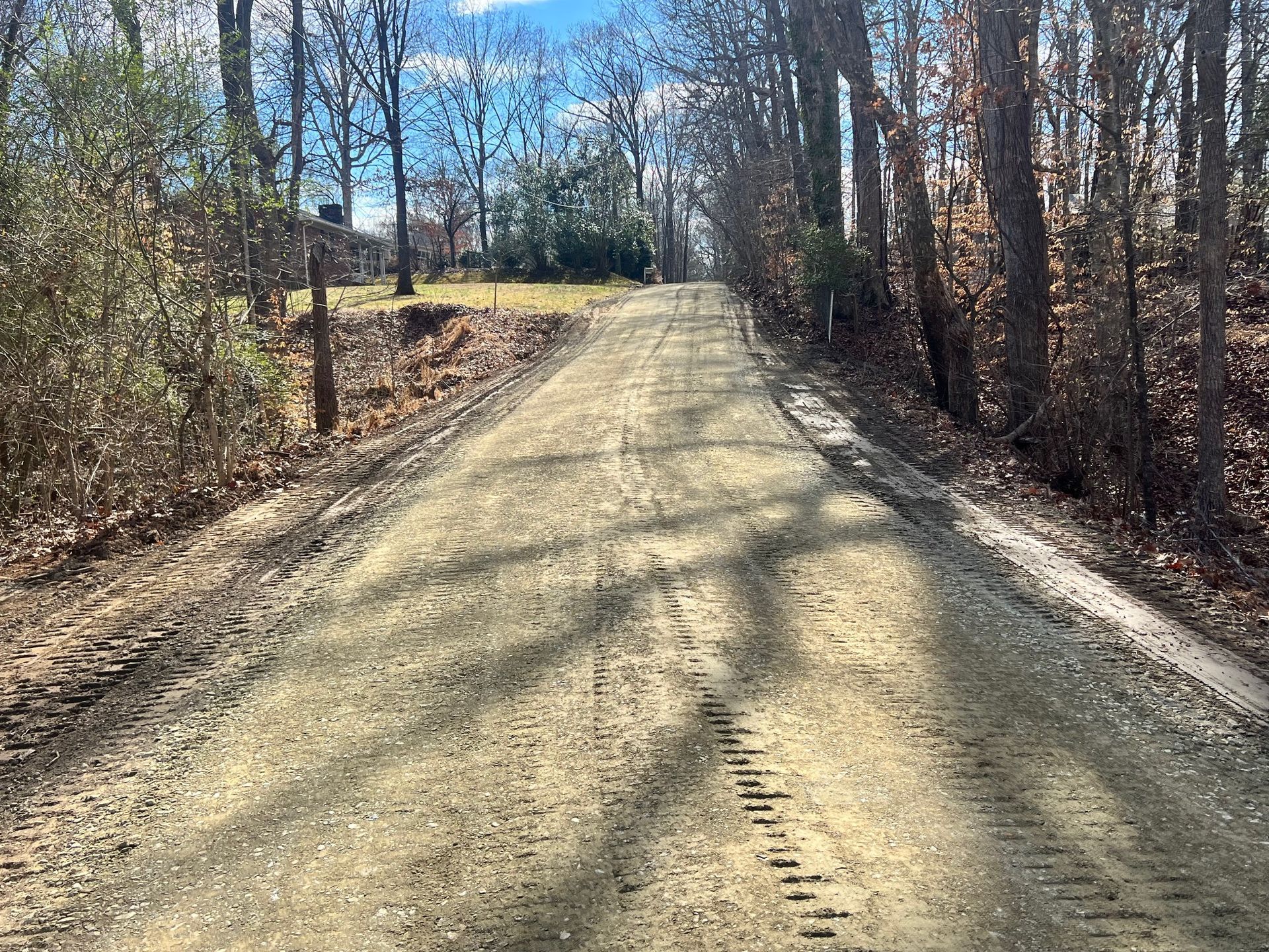 A Dirt Road with the Trees on the Side - Jamestown, NC - Piedmont Site Works