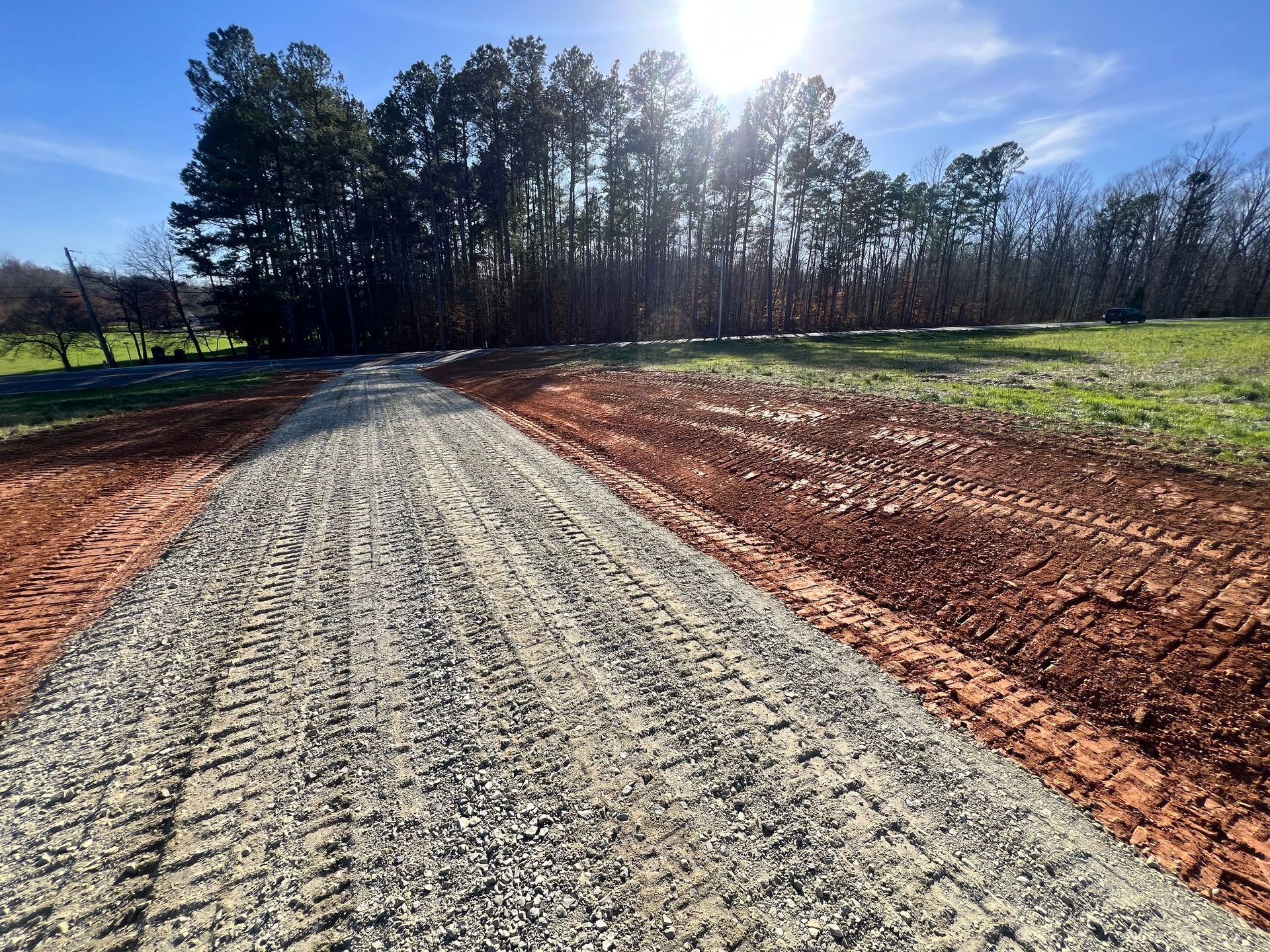 Dirt Road Along the Trees - Jamestown, NC - Piedmont Site Works