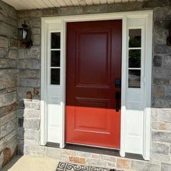  red door with white trim