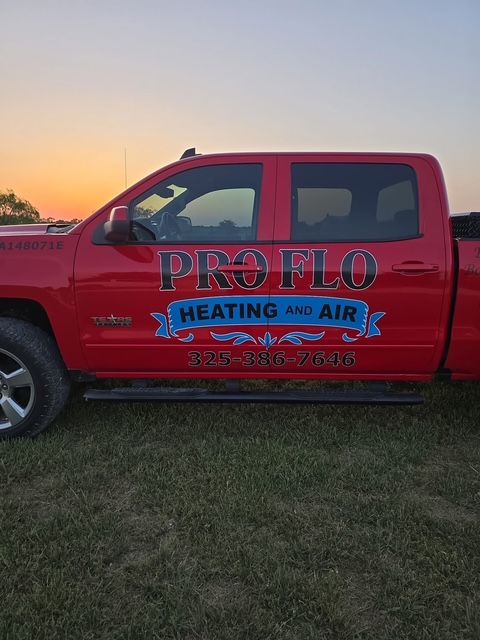 Red pickup truck with 