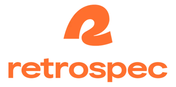 A logo for retrospec is shown on a white background