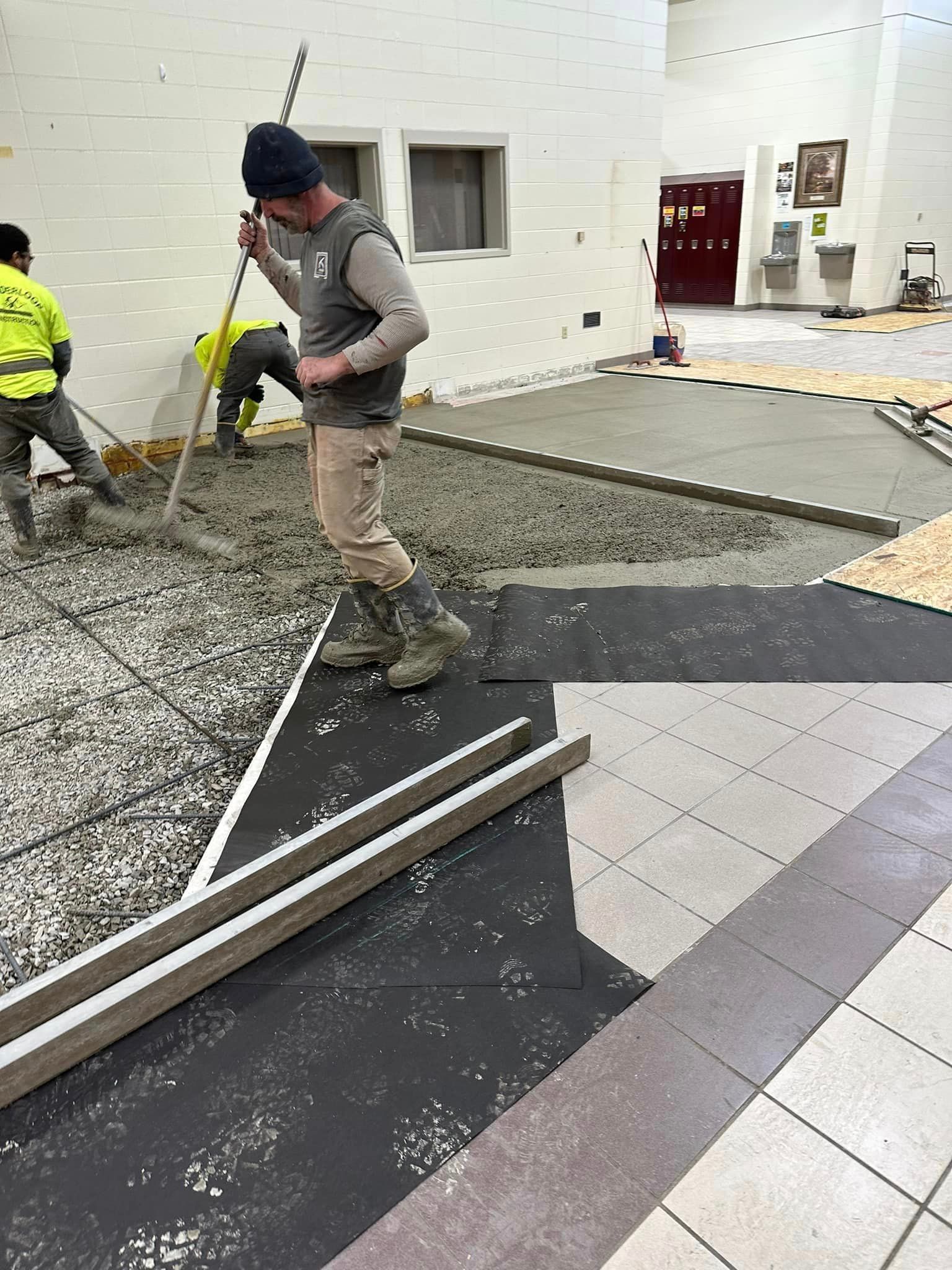 A pit being prepped for concrete