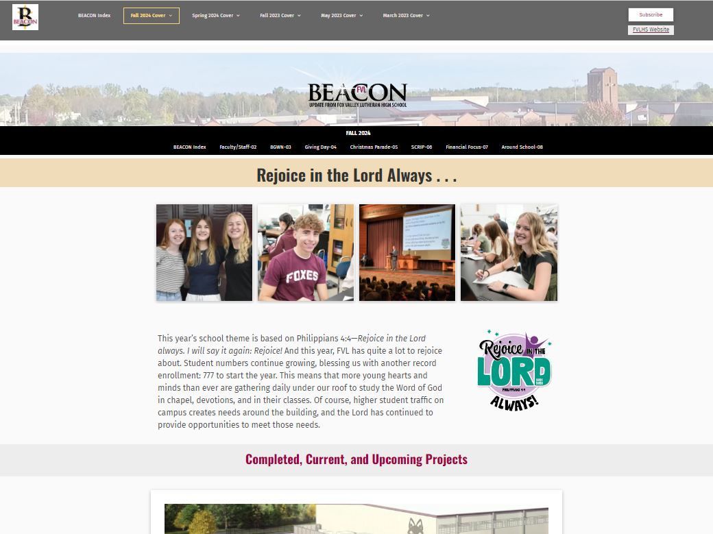 Screenshot of Fall 2024 BEACON