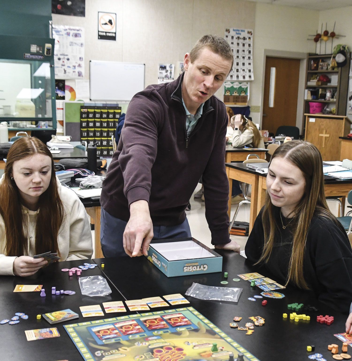 Mr. Ben Stern working with students