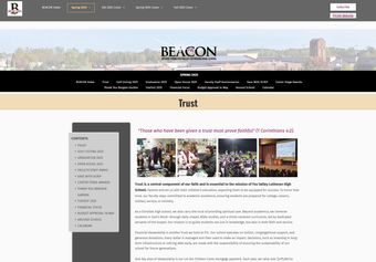 Screenshot of Spring 2025 BEACON