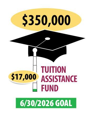 Financial Thermometer for Tuition Assistance - $350,000 goal reached - Thank You!