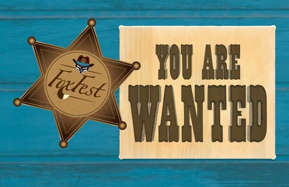 You are wanted for FVL FoxFest (western theme - has a sheriff badge and western styling)