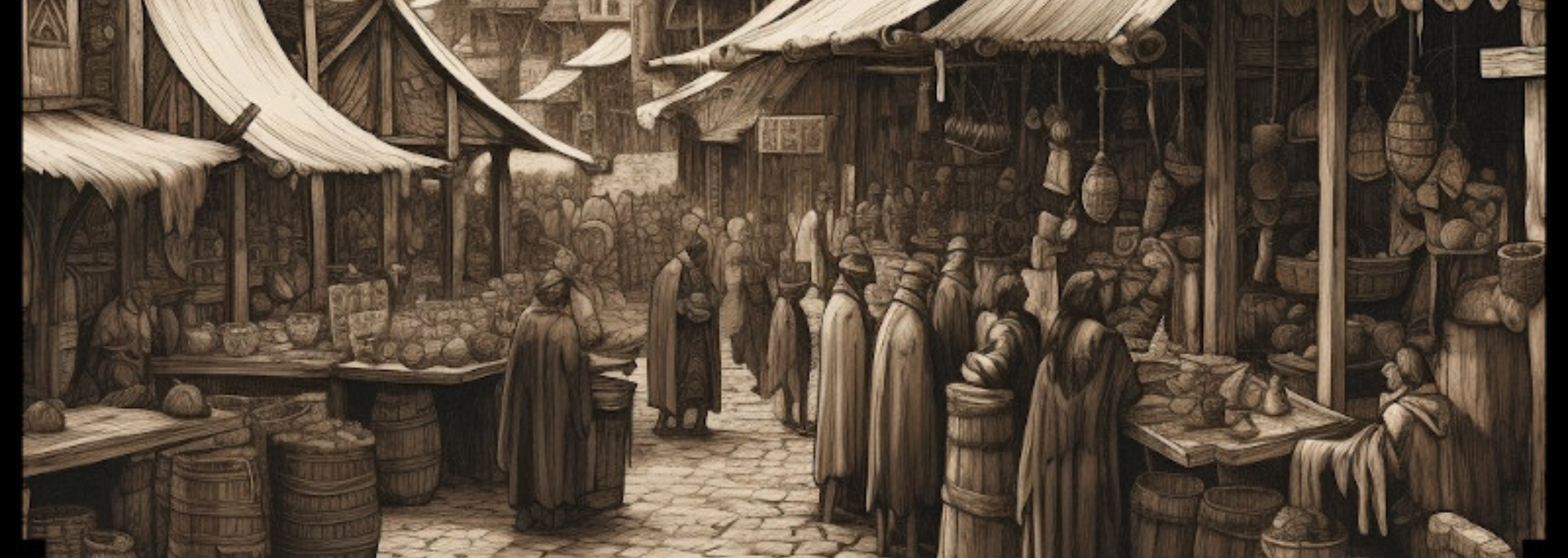 Picture of a mediaeval marketplace.