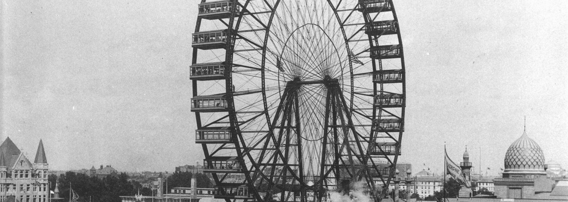 Picture of the first Ferris Wheel at the World's Columbian Exposition.