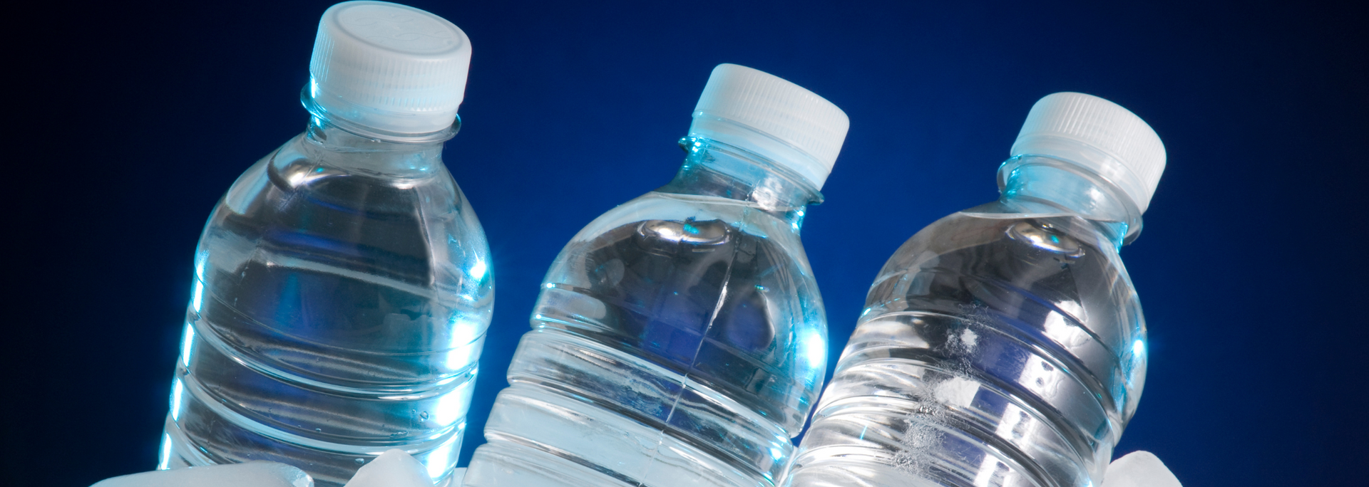 Picture of water bottles.
