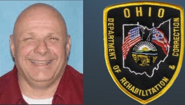 A man is smiling next to an ohio department of rehabilitation patch