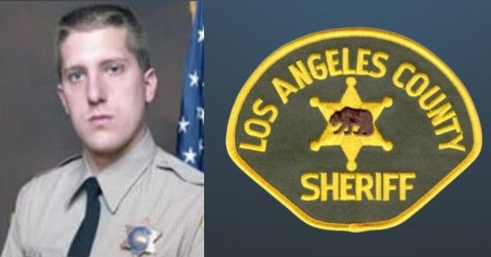 Los Angeles County Sheriff; man in uniform, badge to the side.