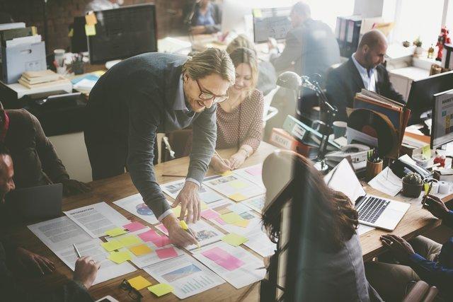 planning meeting at large table