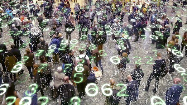 Crowd with data