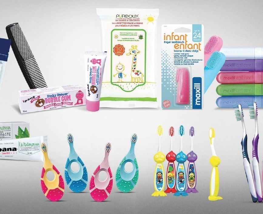 Hygien Care kits with with various hygiene products