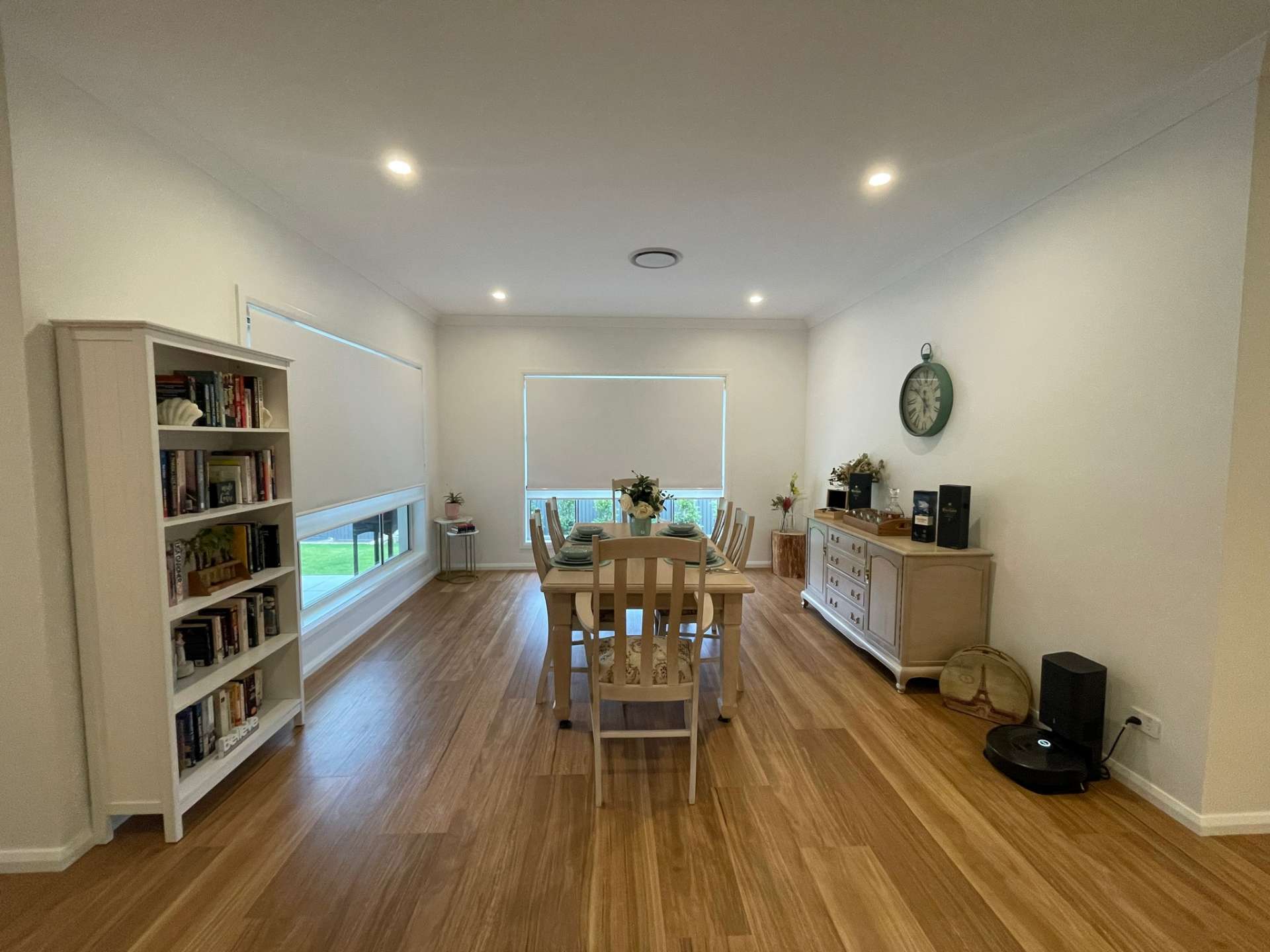 Dining Area with Nice Looking Roller Blinds — Tamworth Blinds & Awnings in Tamworth, NSW