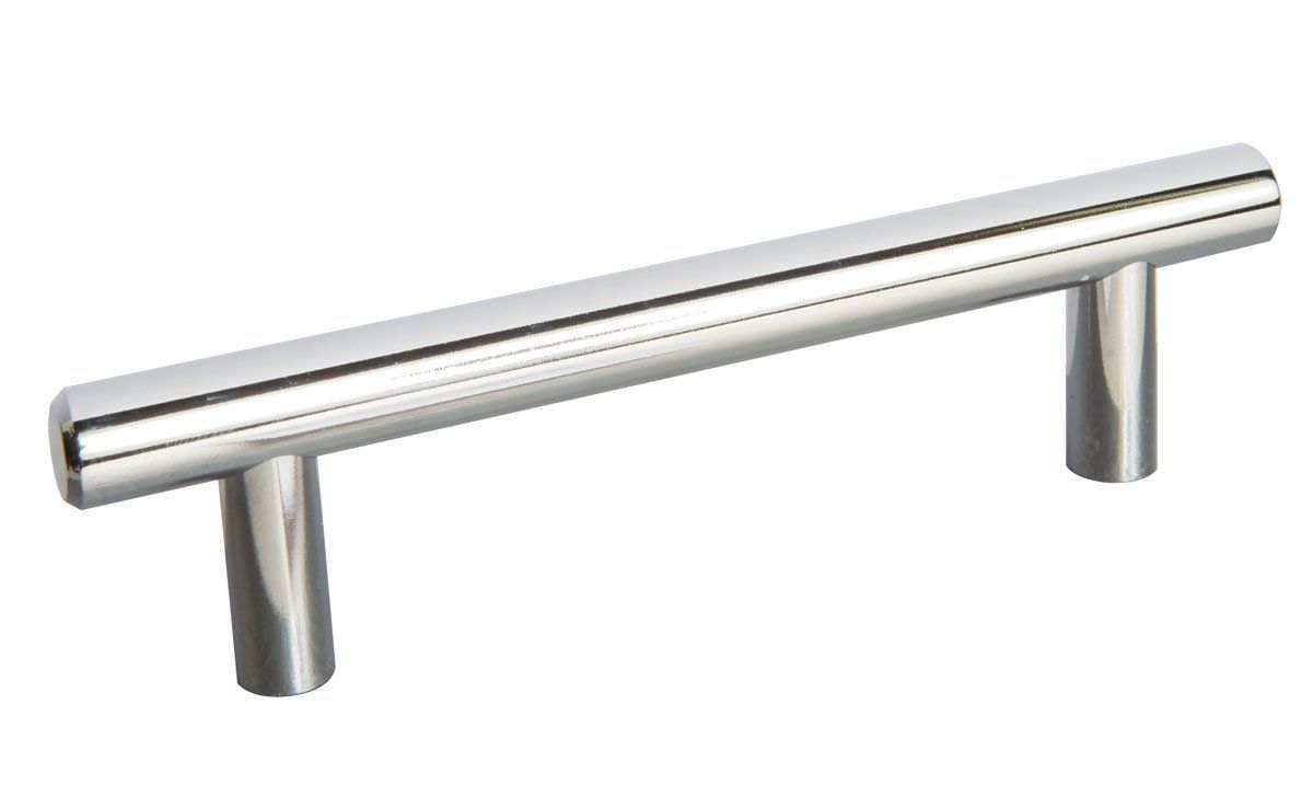 A stainless steel handle with two handles on a white background.