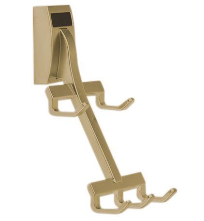 A hook with two hooks attached to it on a white background