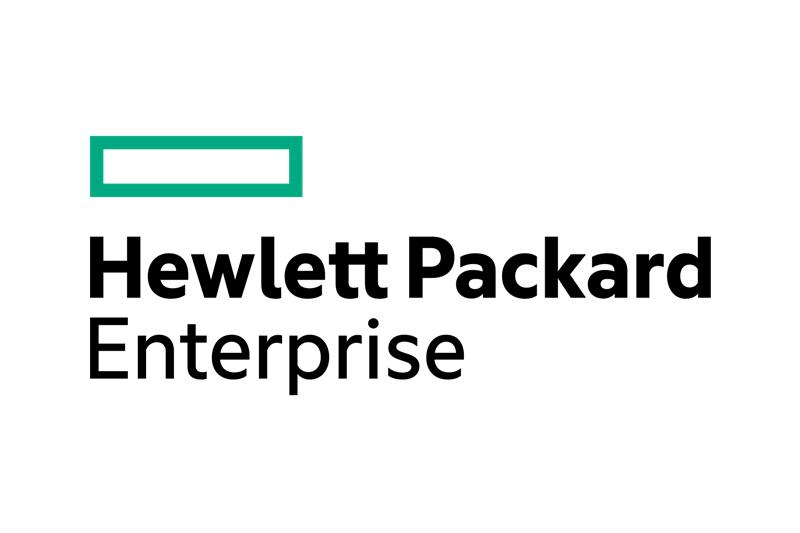 The hewlett packard enterprise logo is on a white background.