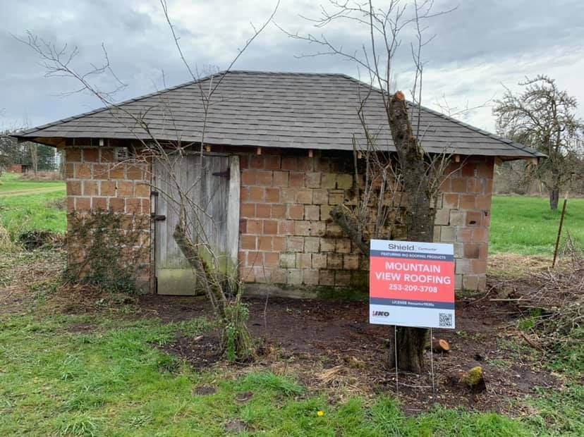 Shingle roof in old House