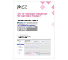 NCP How To Turn On Overprinting In Acrobat — Newcastle, NSW — NCP Printing