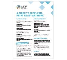 NCP Supplying Art Guide 2021 — Newcastle, NSW — NCP Printing