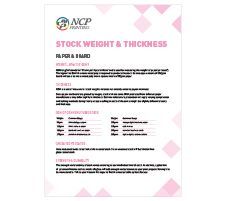 NCP Weight and Thickness 2022 — Newcastle, NSW — NCP Printing