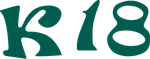 Scritta stilizzata verde &ldquo;K 18&rdquo; su sfondo bianco