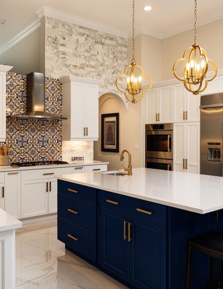 Luxury White Kitchen Design — Bourbonnais, IL — Heartland Cabinetry & More