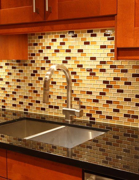 Mosaic Glass Tile Backsplash, — Bourbonnais, IL — Heartland Cabinetry & More