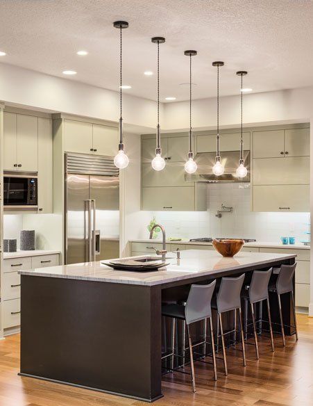 Modern Beautiful Kitchen with Hardwood Floors — Bourbonnais, IL — Heartland Cabinetry & More