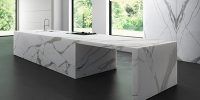 There is a Large Marble Island in the Middle of the Kitchen — Stone Effects In Forest Glen, QLD