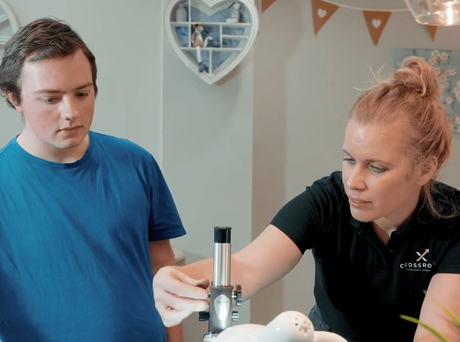 Young boy learning Science